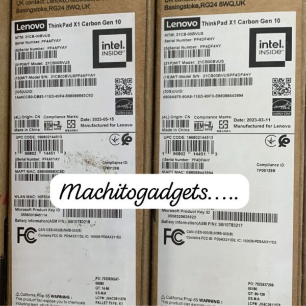 Lenovo ThinkPad X1 carbon Gen 10 12th Gen intel core i7 32gb